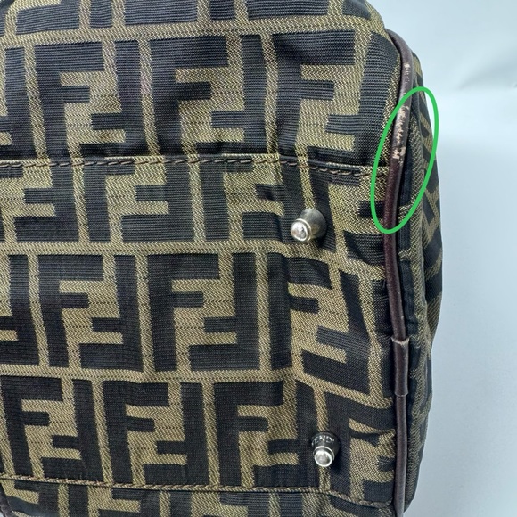 💯Authentic preloved Fendi Tobacco Zucca Leather and Canvas Duffel Bag - Picture 7 of 9